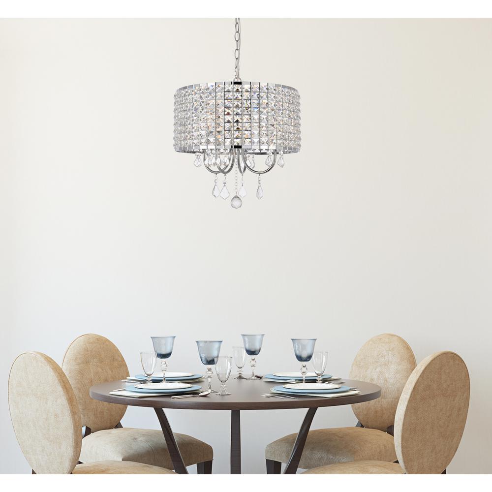 Elise 17 inch pendant in chrome. Picture 8