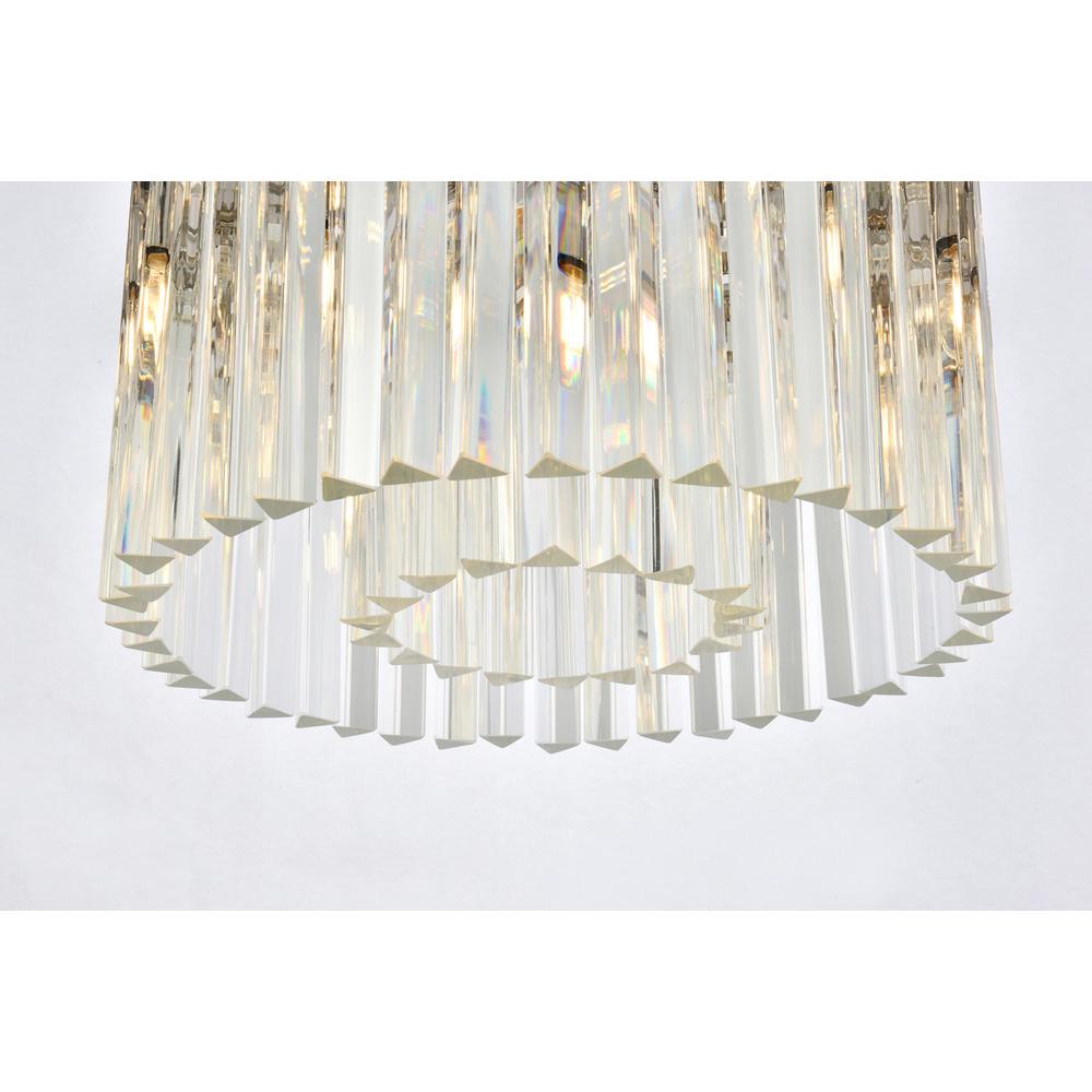 Sydney 6 light polished nickel Flush Mount Clear Royal Cut Crystal. Picture 3