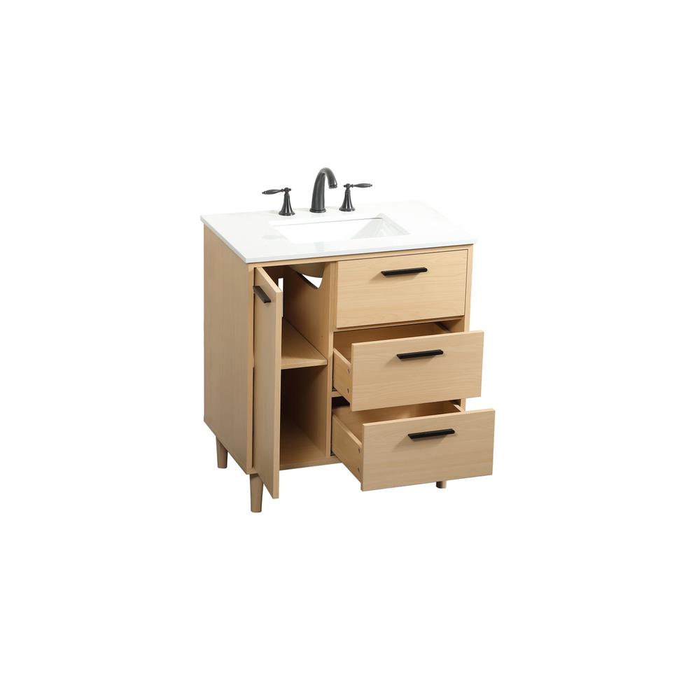 30 inch bathroom vanity in Maple. Picture 9