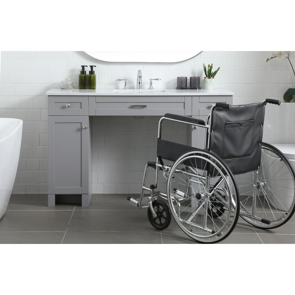 54 Inch ADA Compliant Bathroom Vanity In Grey. Picture 14