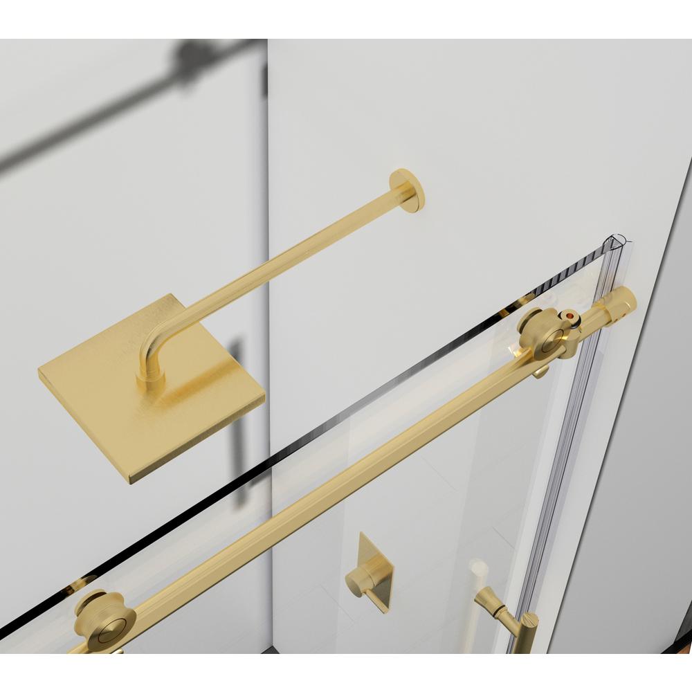 Frameless shower door 48 x 76 Brushed Gold. Picture 5