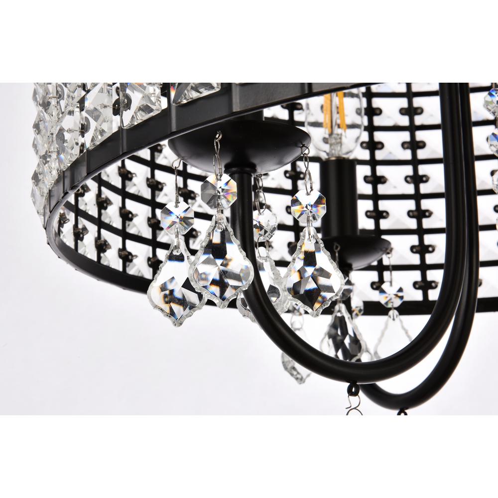 Elise 17 inch flush mount in black. Picture 4
