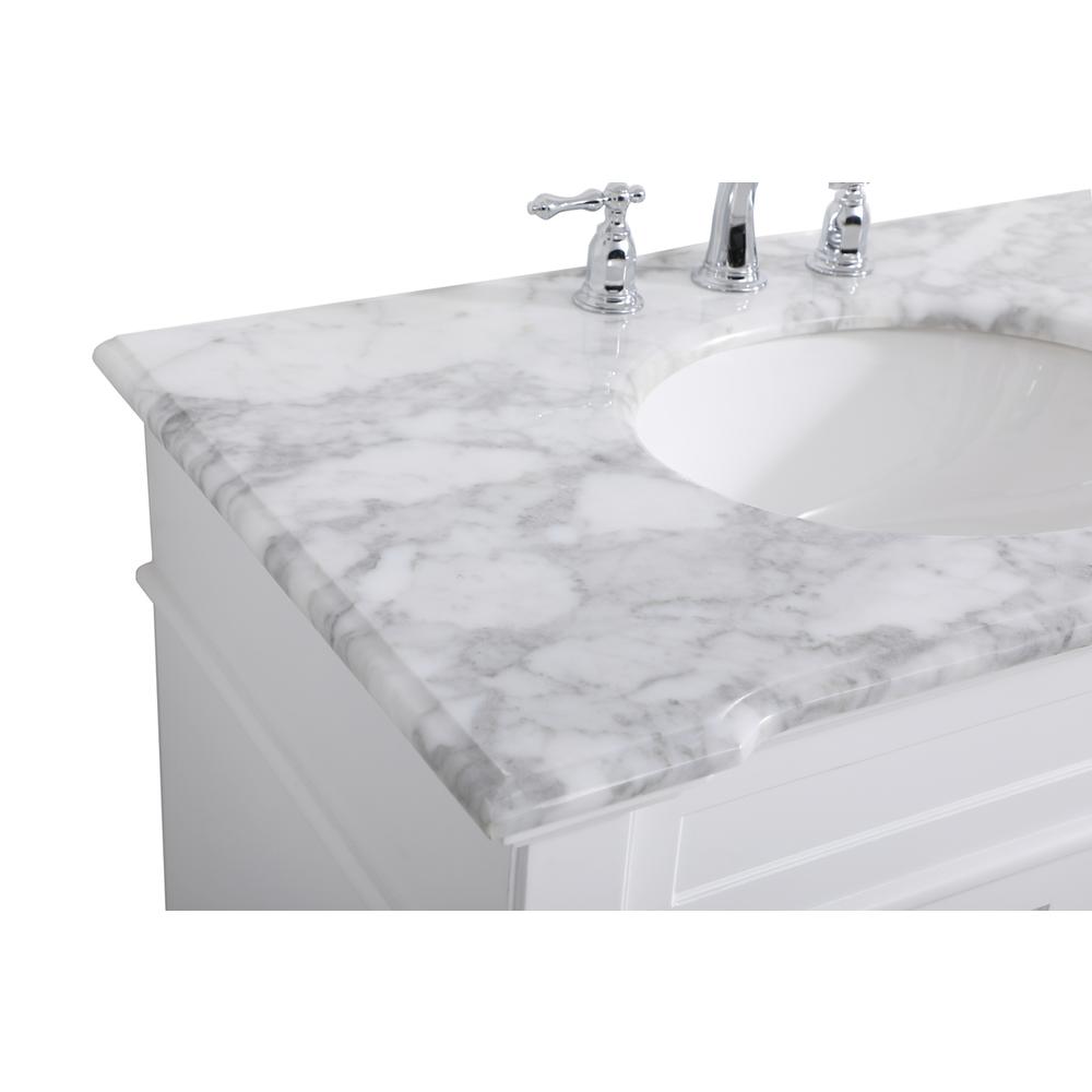 36 inch Single Bathroom Vanity set in White. Picture 11
