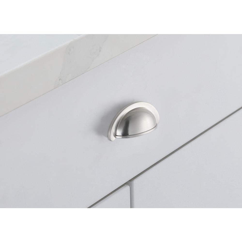 Claude 2-3/4" Center to Center Brushed Nickel Cup Bar Pull Multipack (set of 10). Picture 2