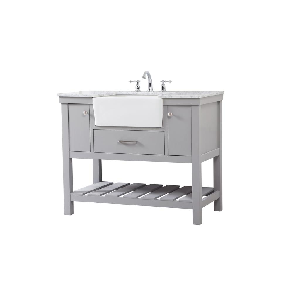42 inch Single bathroom vanity in grey. Picture 7
