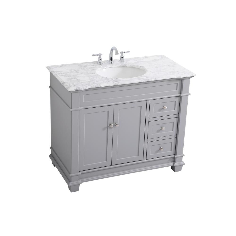 42 inch Single Bathroom Vanity set in Grey. Picture 8