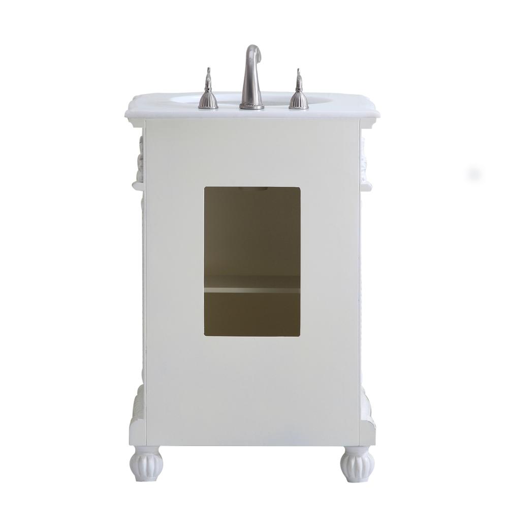 24 inch Single Bathroom vanity in Antique White. Picture 5