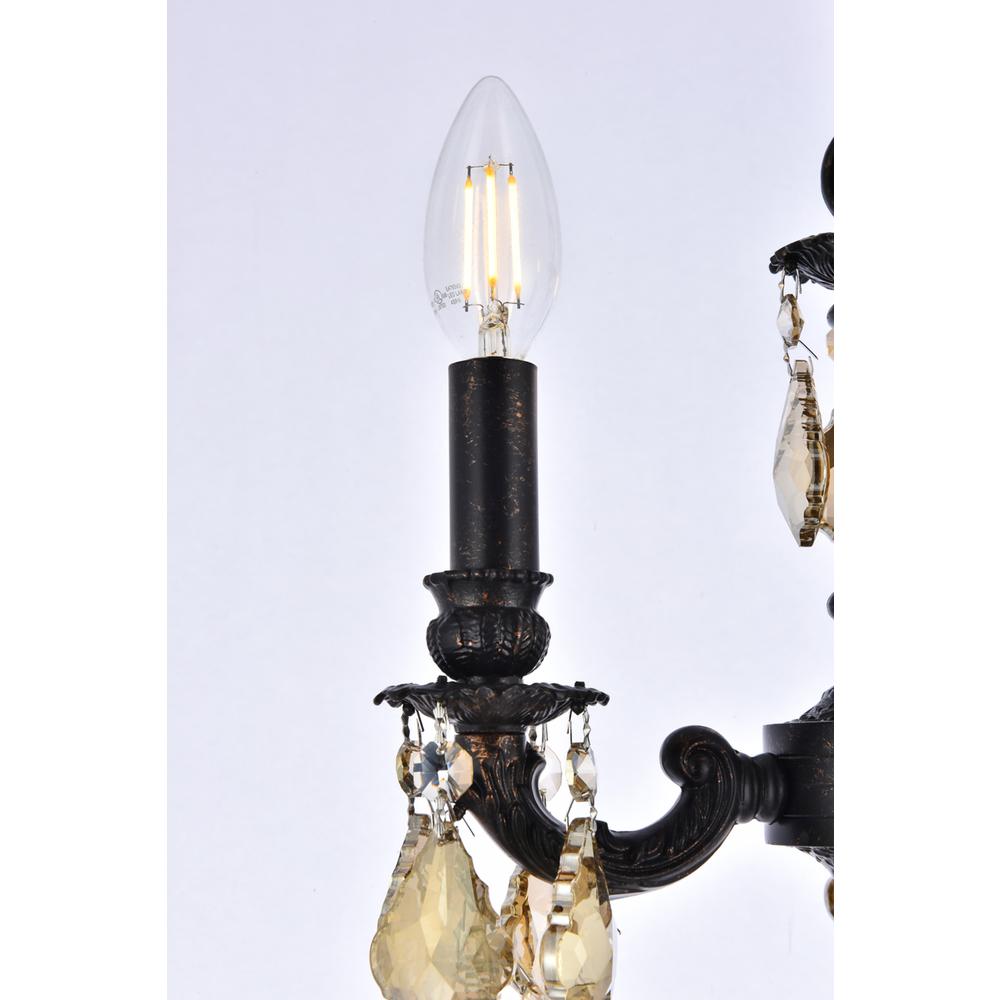 Lillie 3 light Dark Bronze Pendant Clear Royal Cut Crystal. Picture 4