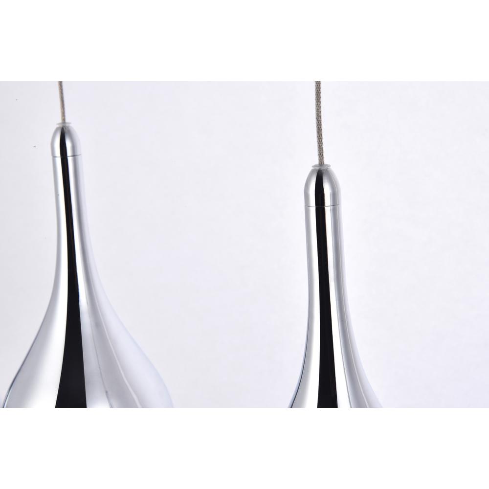 Amherst Collection LED 5-light chandelier 34in x 4in x 9in chrome finish. Picture 4
