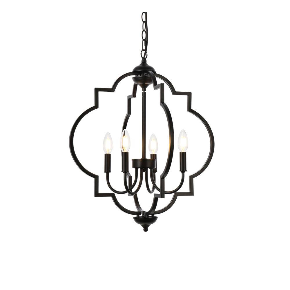 Sandara 4 lights pendant in black. Picture 2