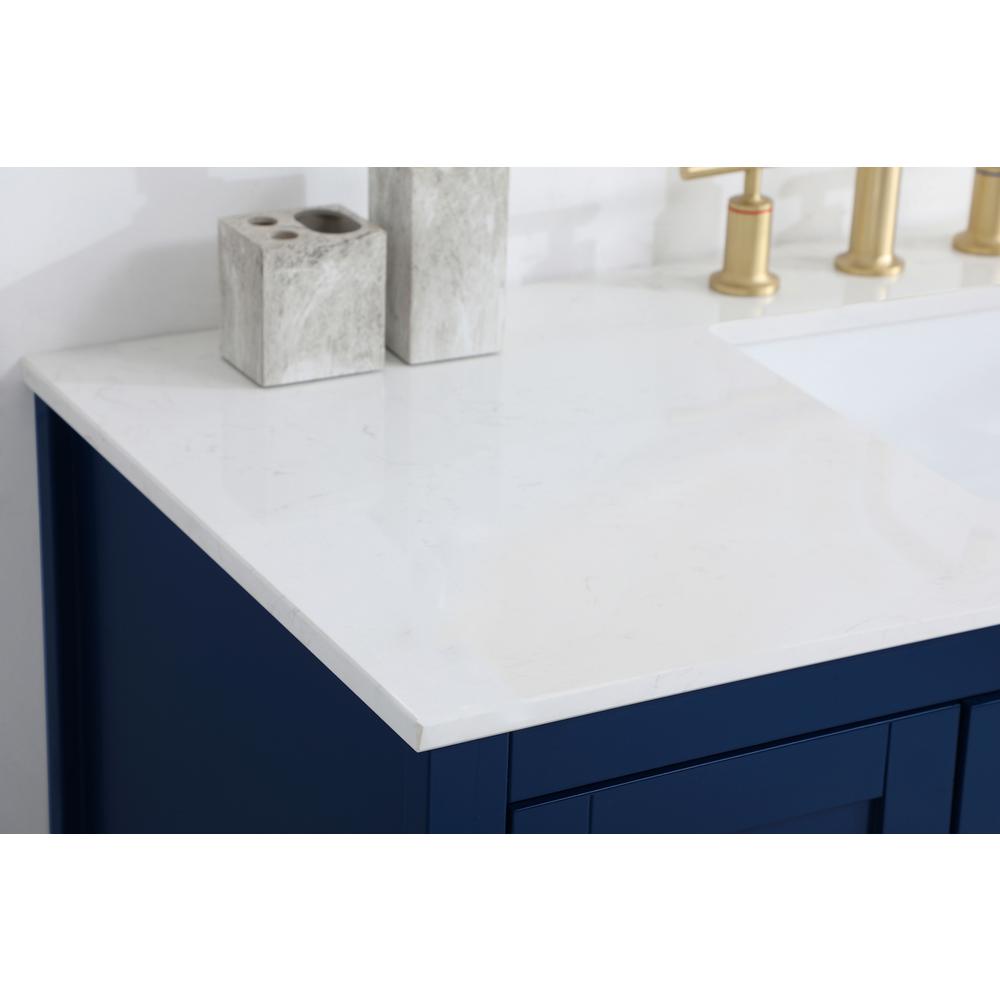 48 inch Single Bathroom Vanity in Blue. Picture 5