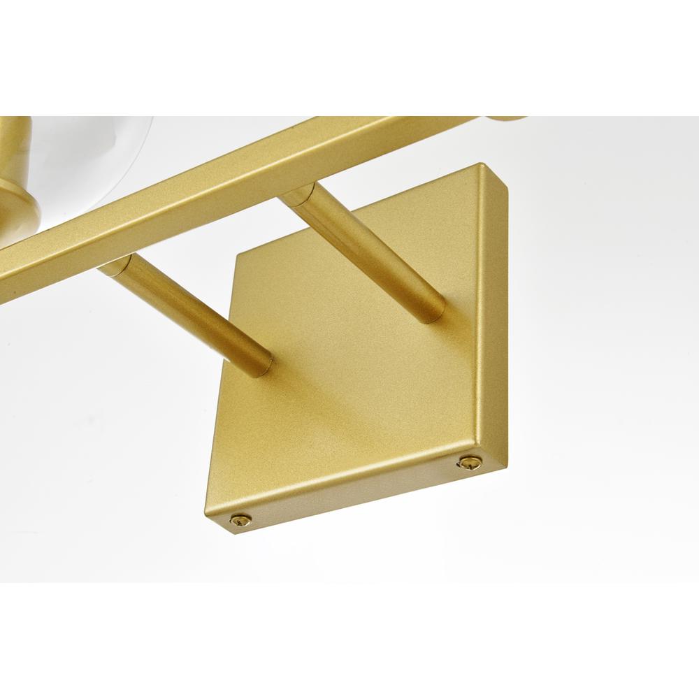 Foster 4 light Brass and Clear Bath Sconce. Picture 5