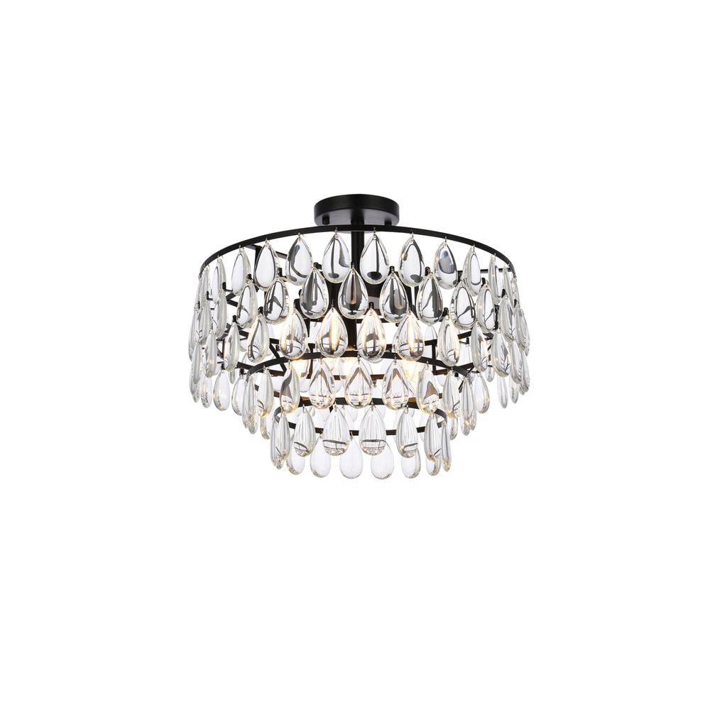 Mila 18 inch flush mount in black. Picture 2