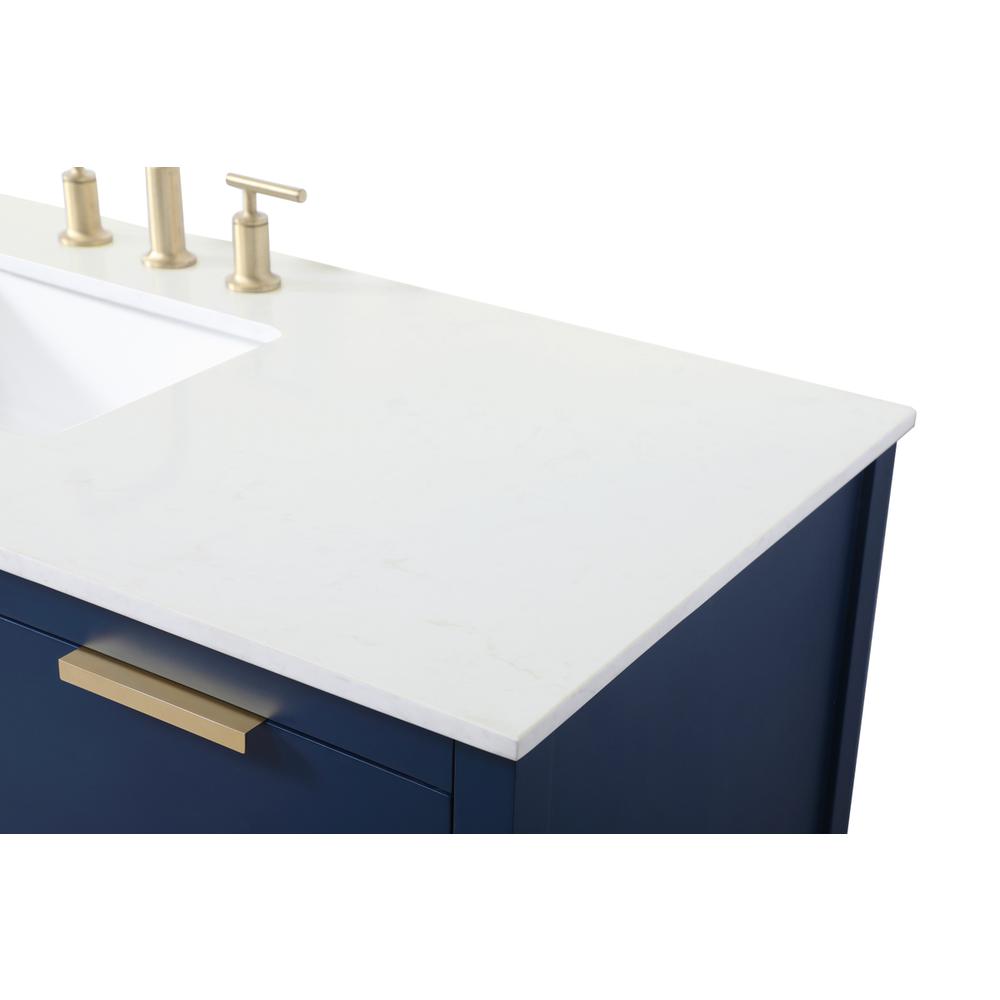 54 Inch SIngle Bathroom Vanity In Blue. Picture 11