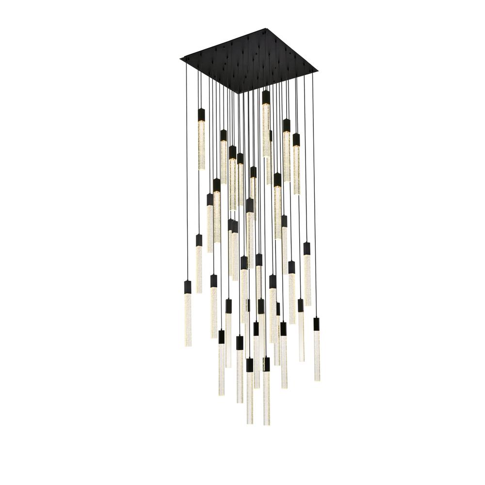 Weston 36 lights pendant in black. Picture 2