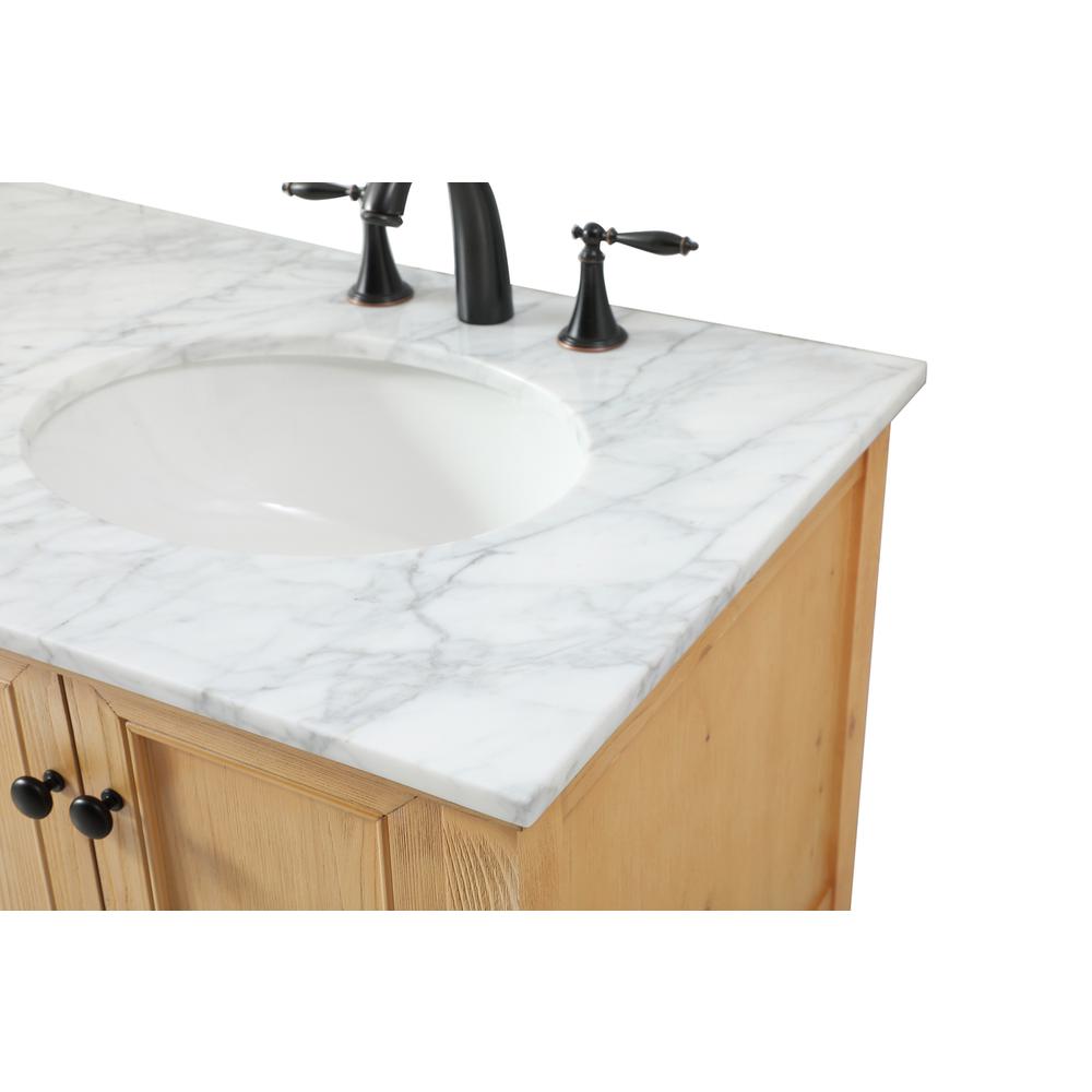 60 inch double bathroom vanity in natural wood. Picture 11