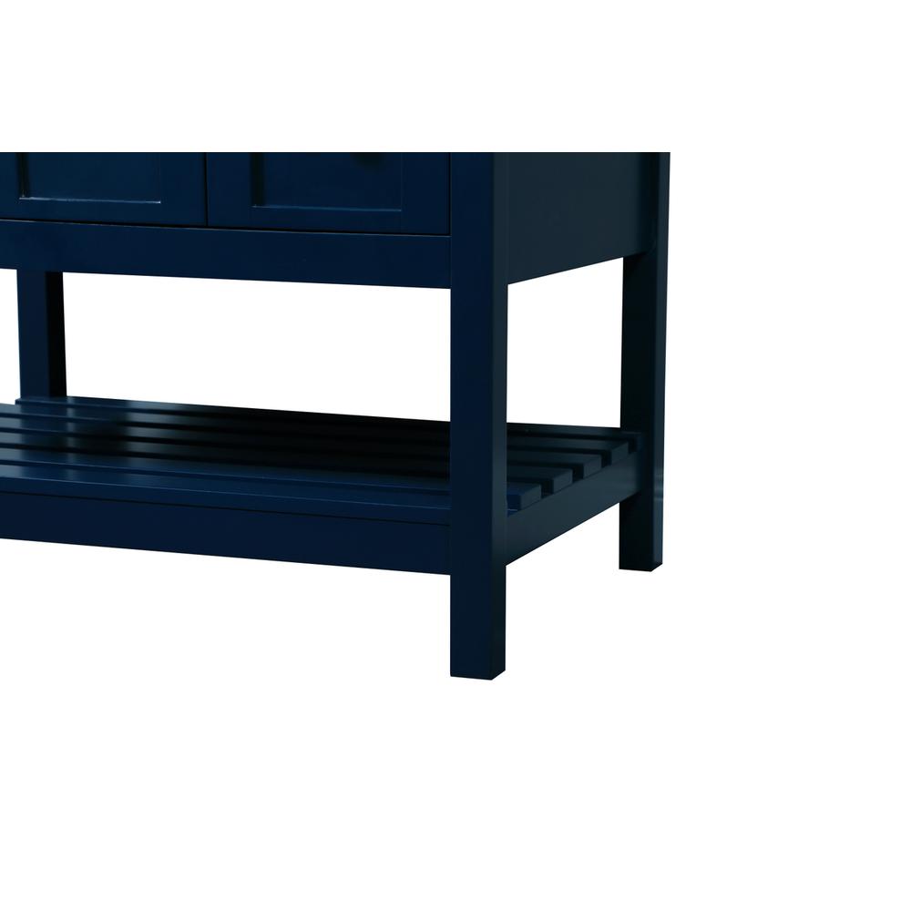 32 inch Single bathroom vanity in blue with backsplash. Picture 13