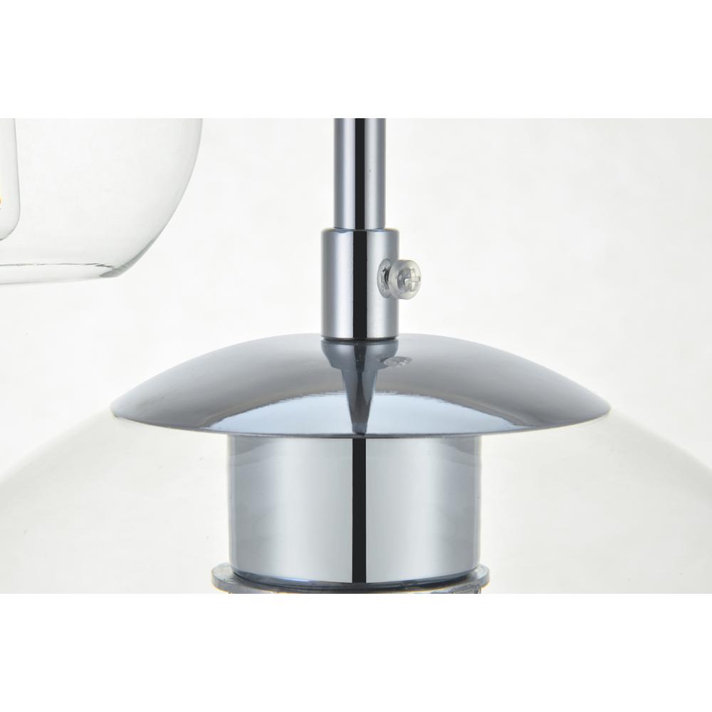 Baxter 5 Lights Chrome Pendant With Clear Glass. Picture 3