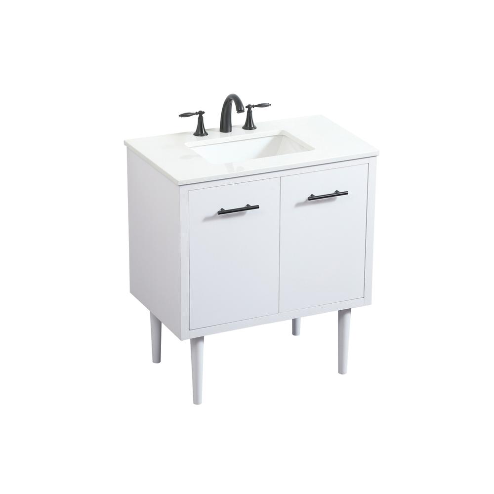 30 inch Single bathroom vanity in white. Picture 11