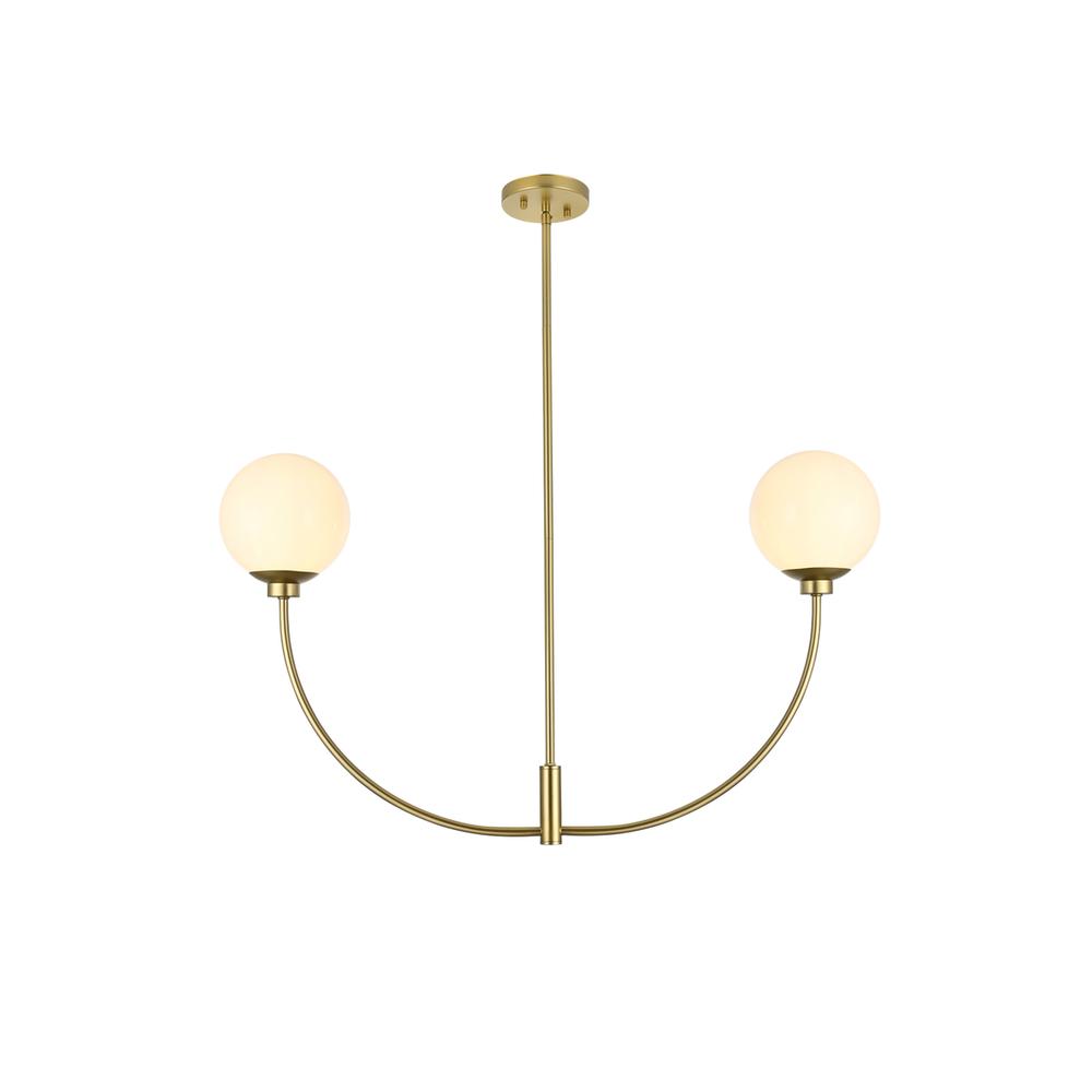 Nyomi 36 inch chandelier in Brass. Picture 1