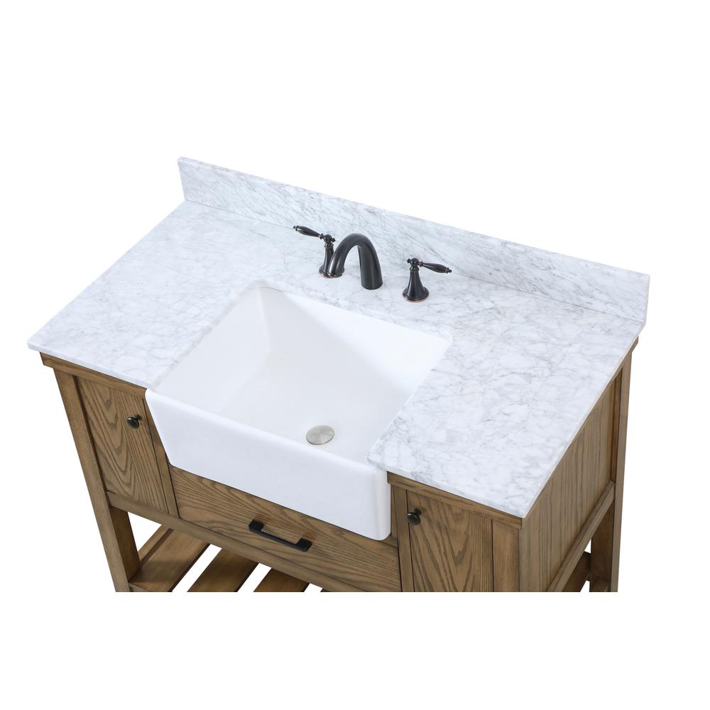 42 inch Single bathroom vanity in driftwood with backsplash. Picture 10