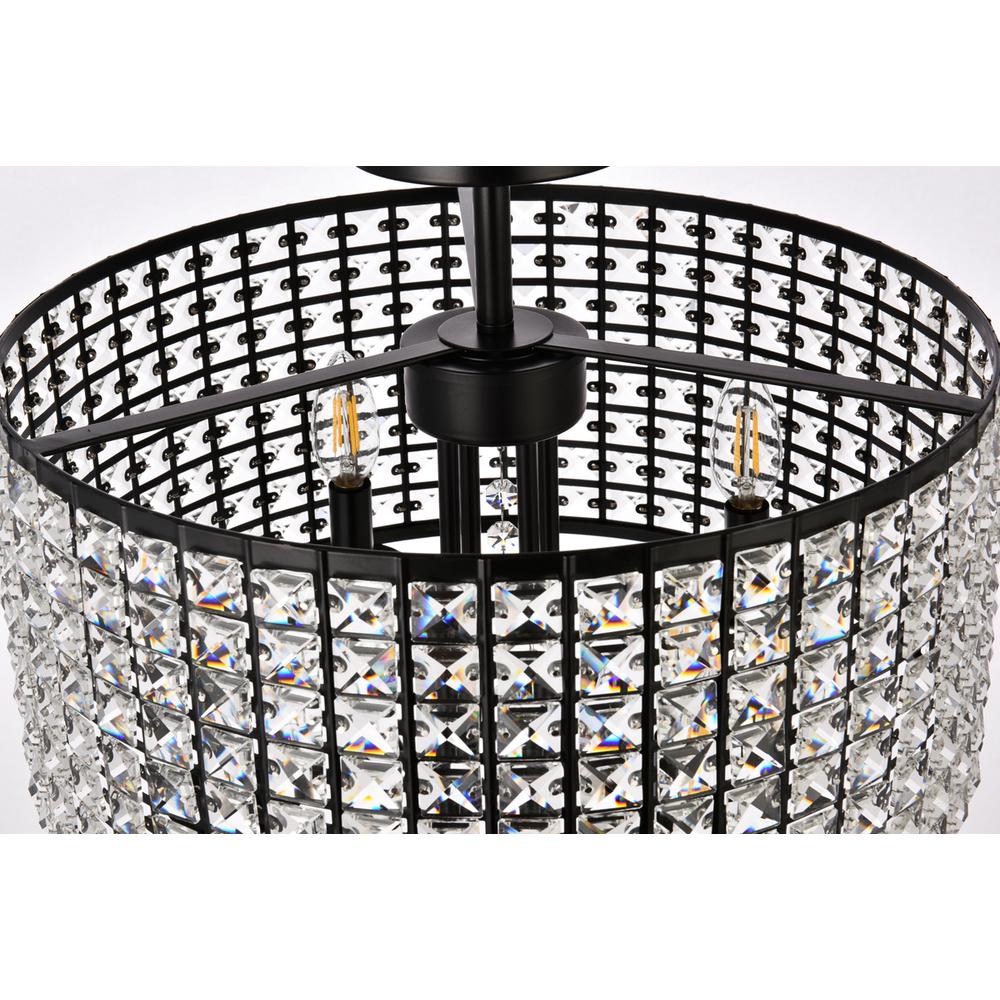 Elise 17 inch flush mount in black. Picture 6