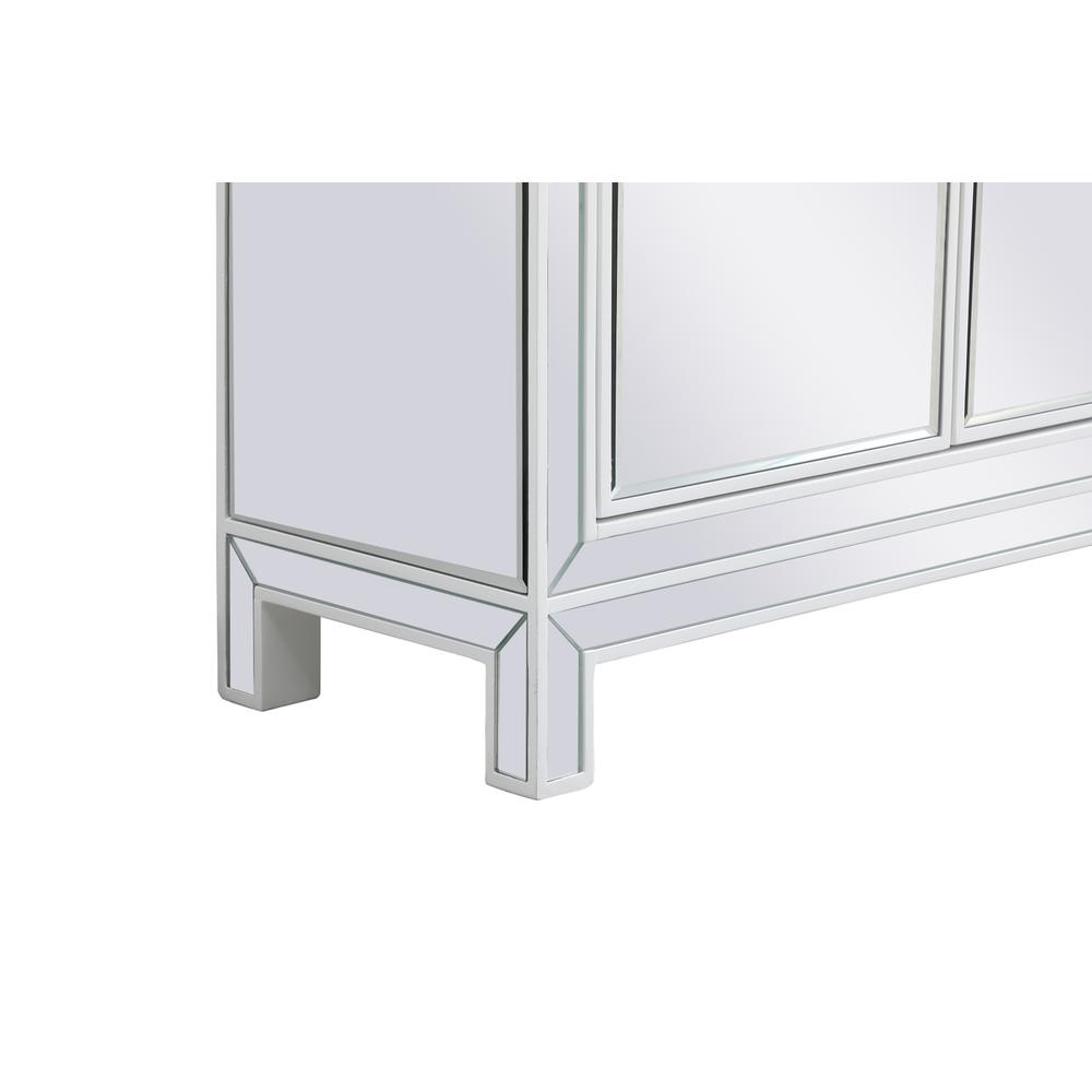 56 inch mirrored credenza in white. Picture 8