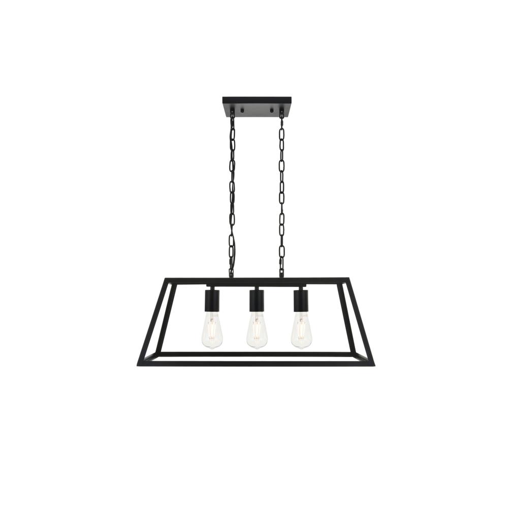 Resolute 3 light black Pendant. Picture 1