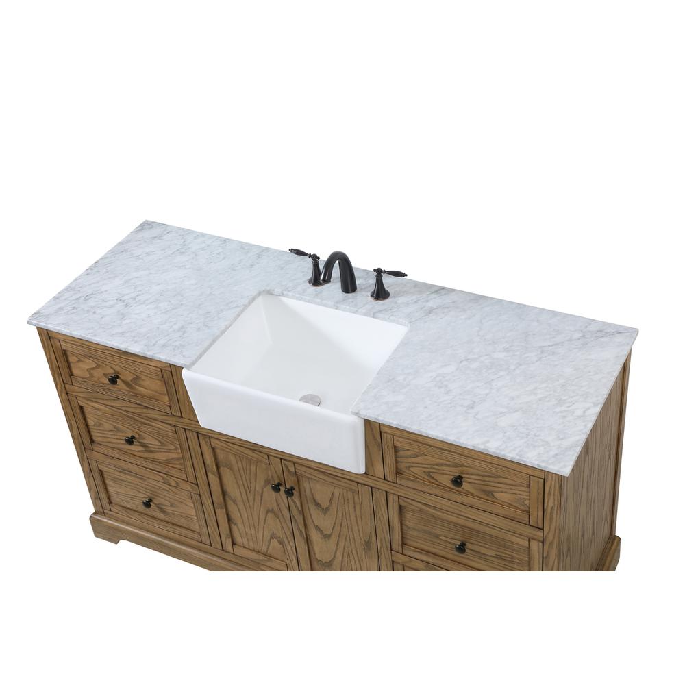 60 inch Single bathroom vanity in driftwood. Picture 10