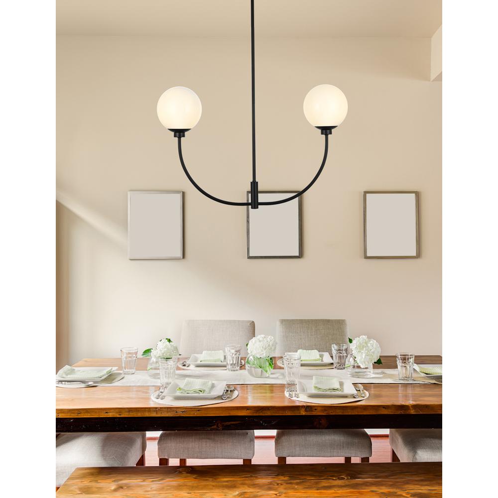 Nyomi 30 inch chandelier in Black. Picture 8