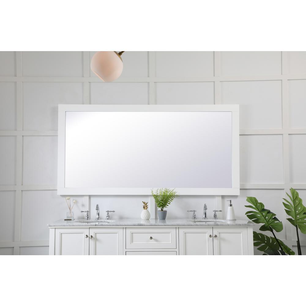 Aqua rectangle vanity mirror 72 inch in White. Picture 8