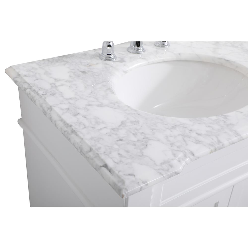 30 inch Single Bathroom Vanity set in White. Picture 11