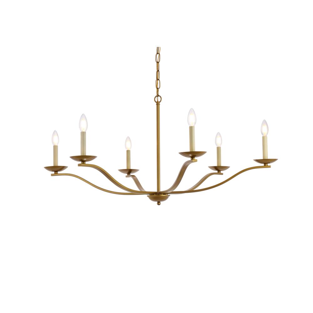 Trey 42 inch pendant in brass. Picture 2