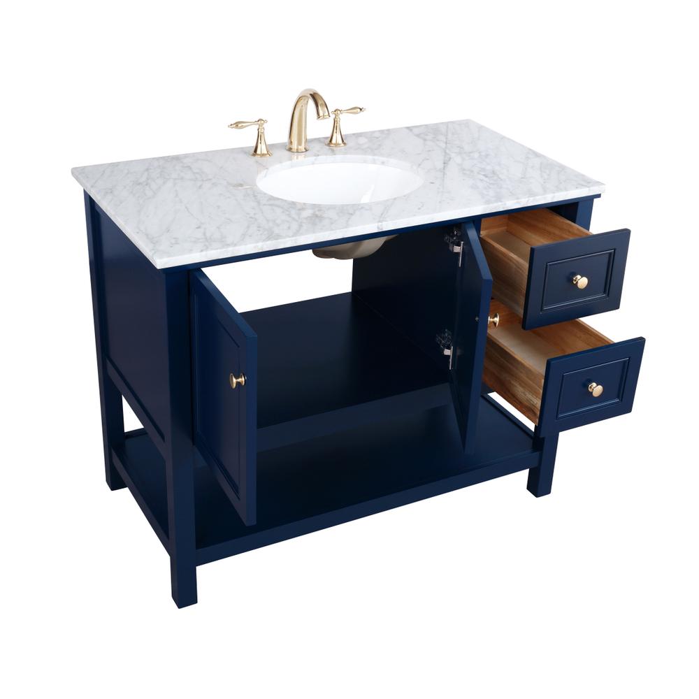 42 inch Single bathroom vanity in Blue. Picture 9