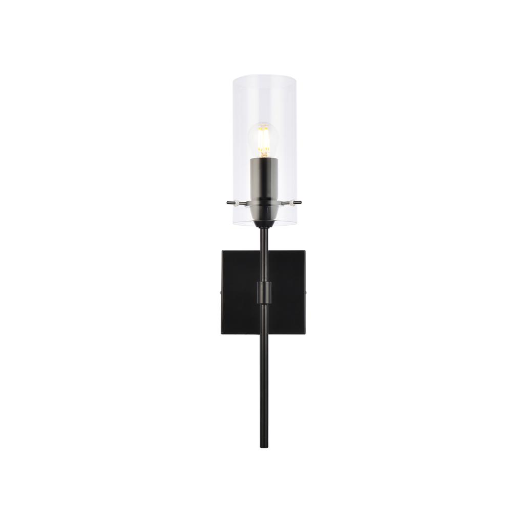 Elsreth 1 light black wall sconce. Picture 1