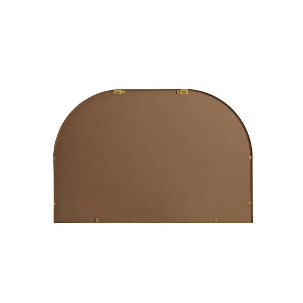 Metal Frame Arch Mirror 36x24 Inch in Brass. Picture 8