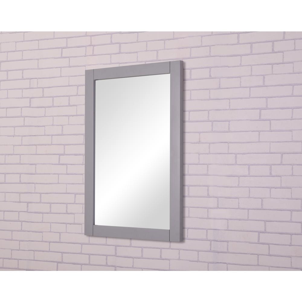 Saturn 22 In. Contemporary  Mirror In Light Grey. Picture 2