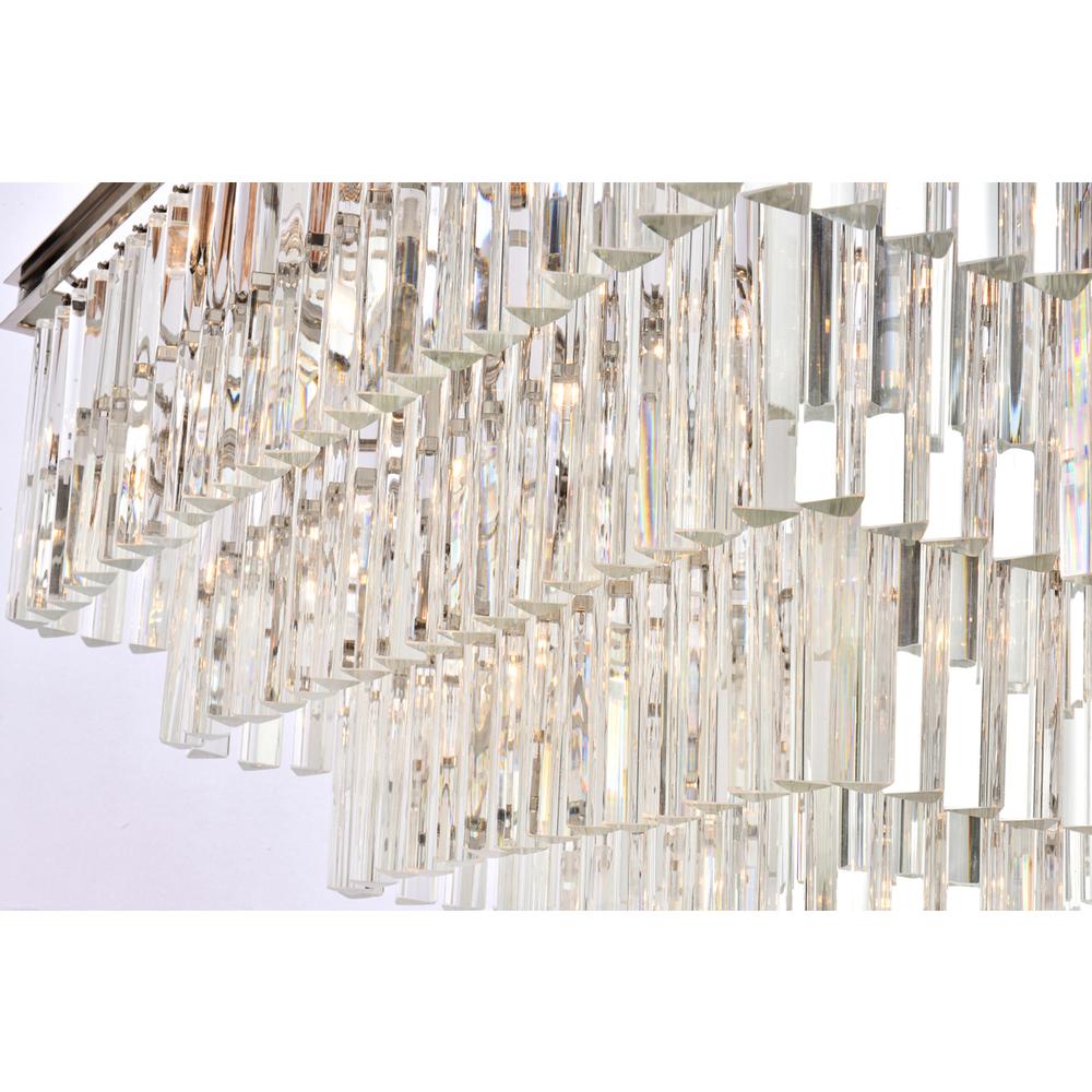 Sydney 34 inch square crystal chandelier in polished nickel. Picture 3