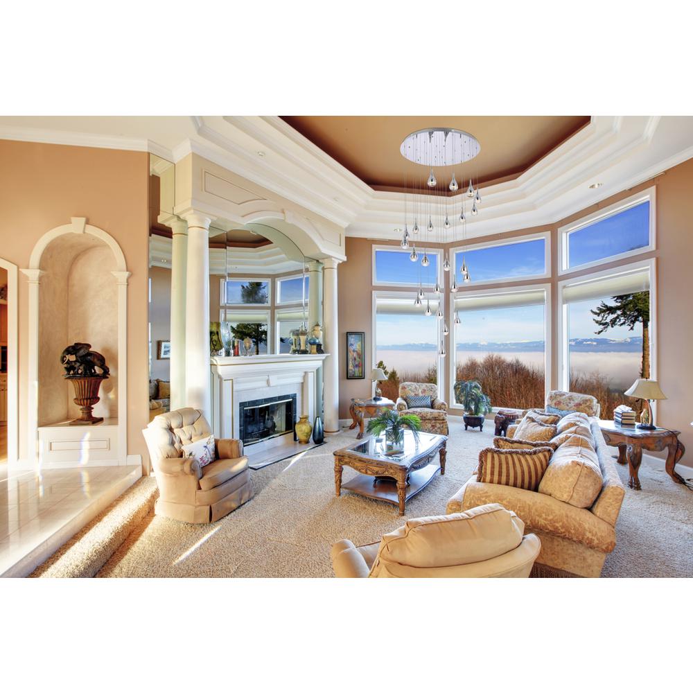 Amherst 42 inch LED chandelier in chrome. Picture 7