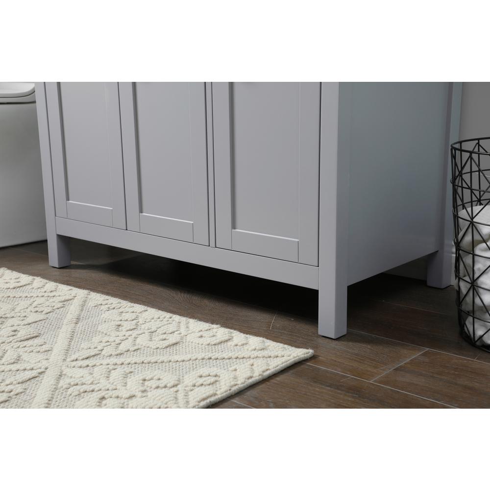 36 Inch SIngle Bathroom Vanity In Grey. Picture 6