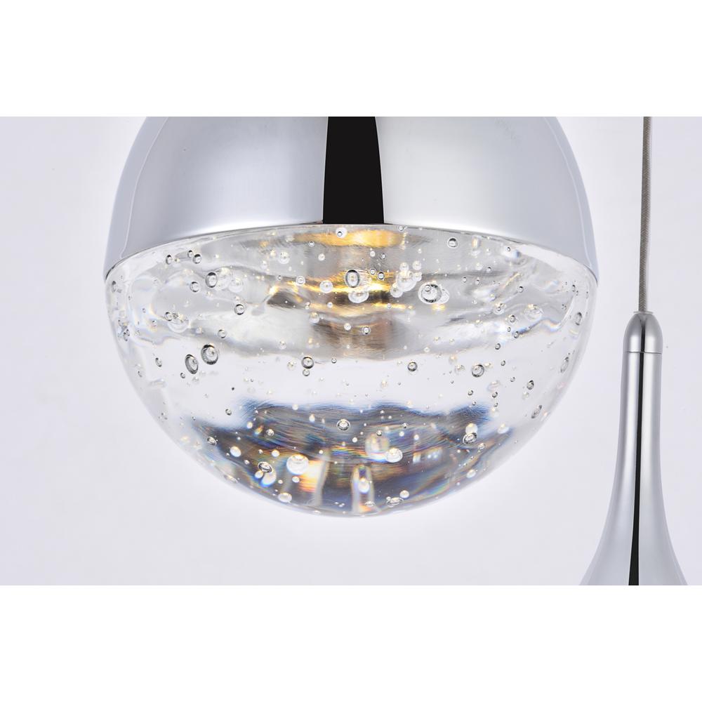 Amherst Collection LED 5-light chandelier 15in x 9in chrome finish. Picture 3