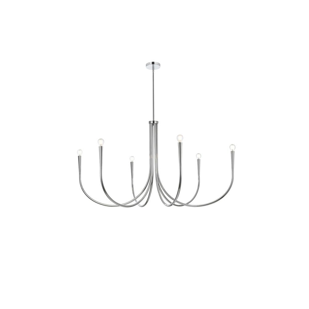 Layne 50 inch chandelier in Chrome. Picture 1