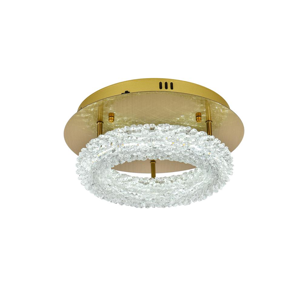 Bowen 14 inch Adjustable LED Flush Mount in Satin Gold. Picture 3