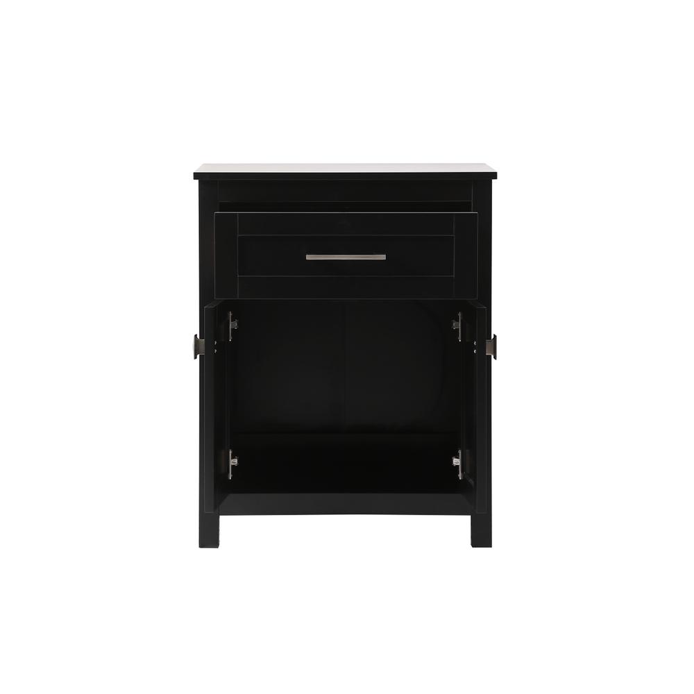 24 Inch Wide Bathroom Storage Freestanding Cabinet In Black. Picture 4