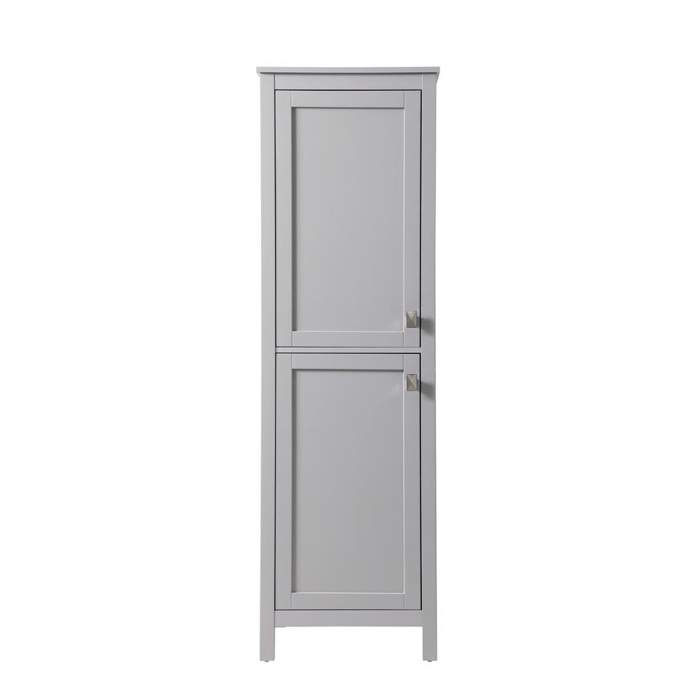 20 Inch Wide Bathroom Linen Storage Freestanding Cabinet In Grey. Picture 1