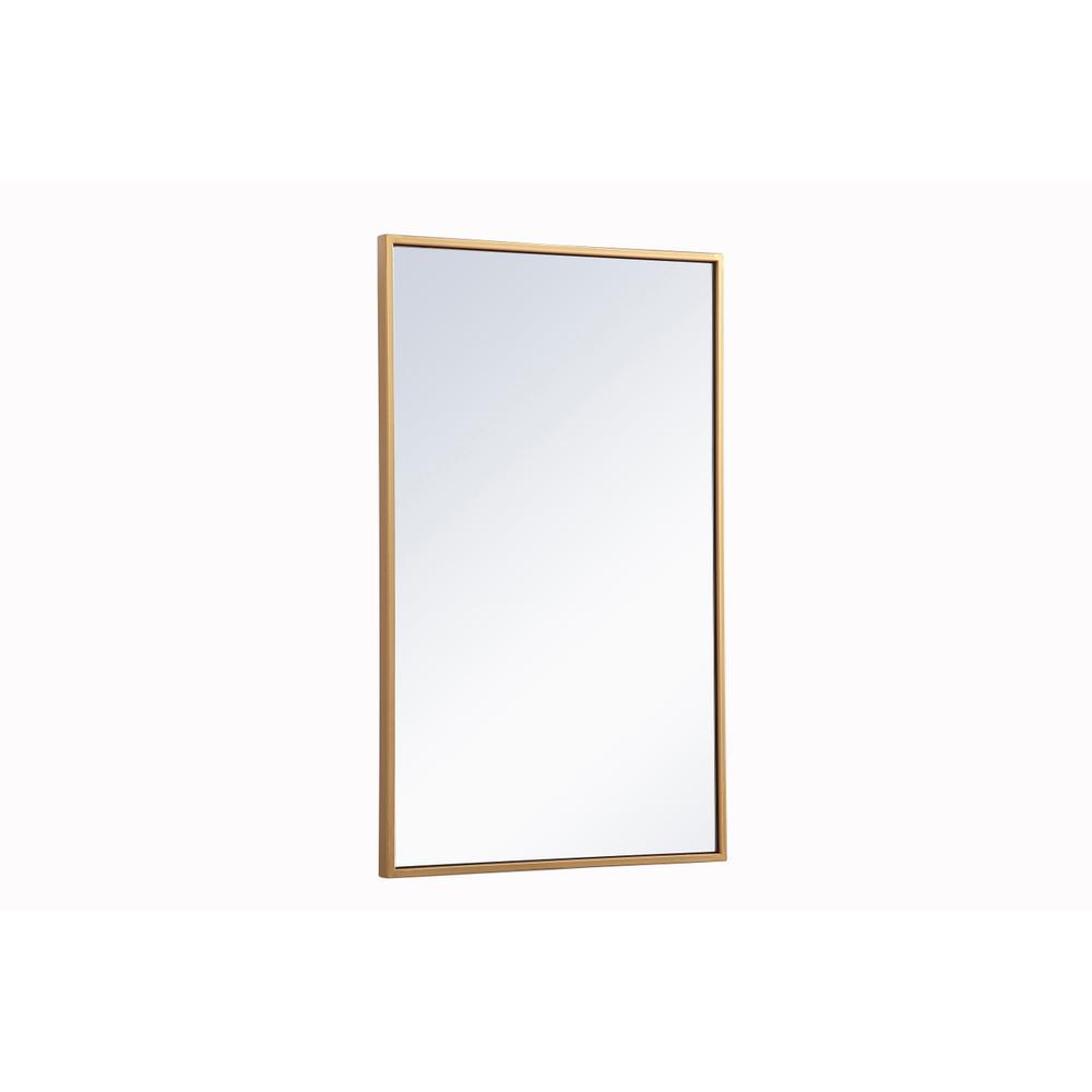 Metal mirror medicine cabinet 17 inch x 28 inch in Brass. Picture 5