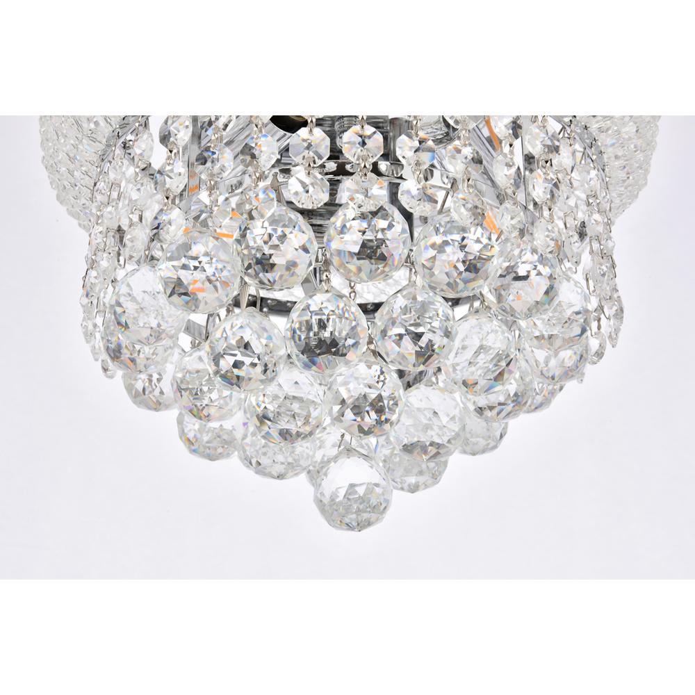 Primo 3 light Chrome Flush Mount Clear Royal Cut Crystal. Picture 3