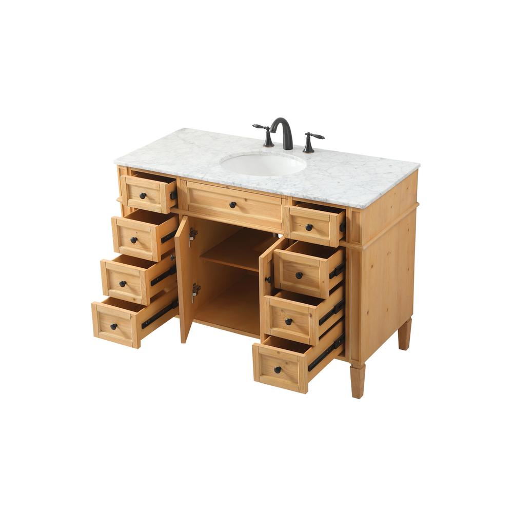 48 inch Single bathroom vanity in natural wood. Picture 9