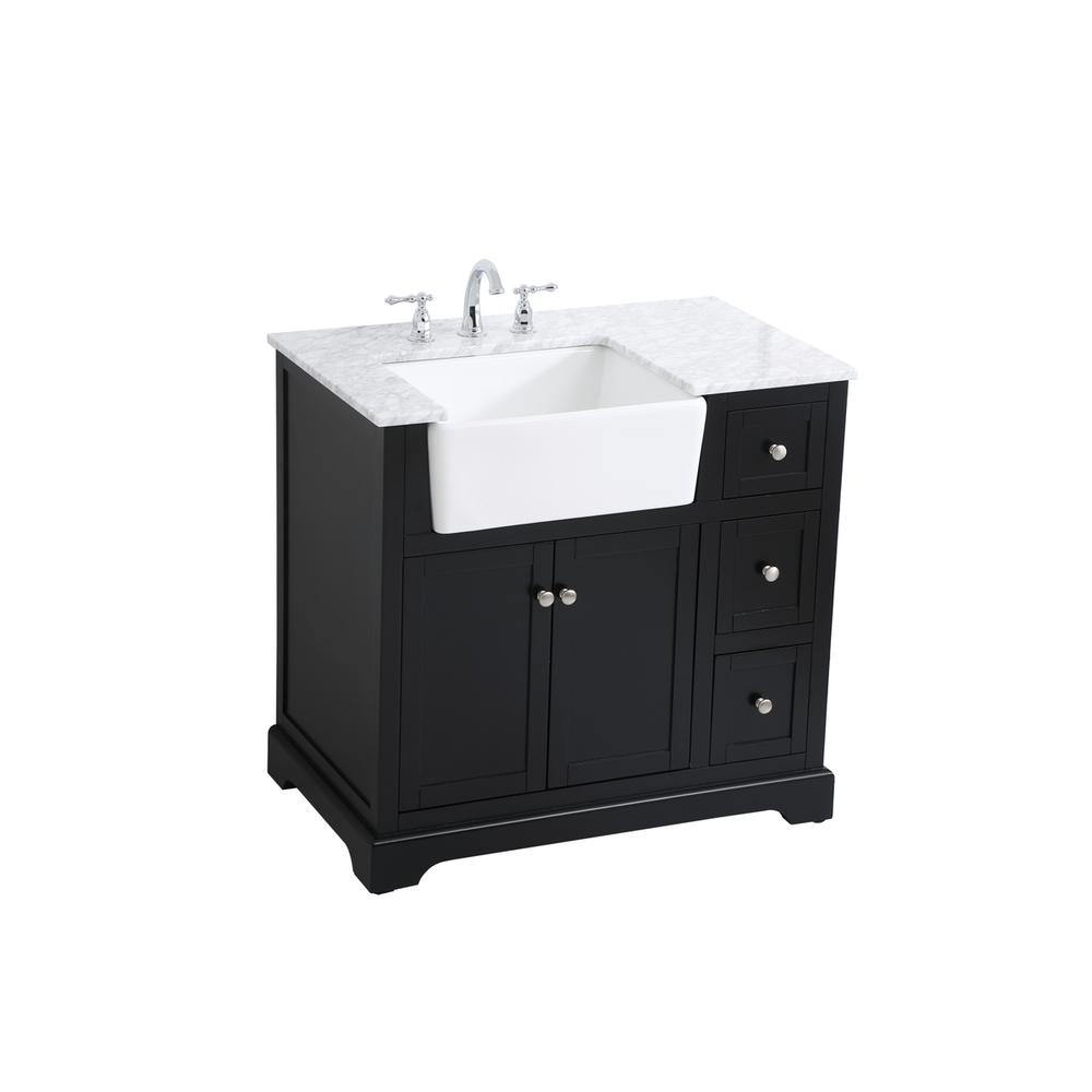 36 inch Single bathroom vanity in black. Picture 8