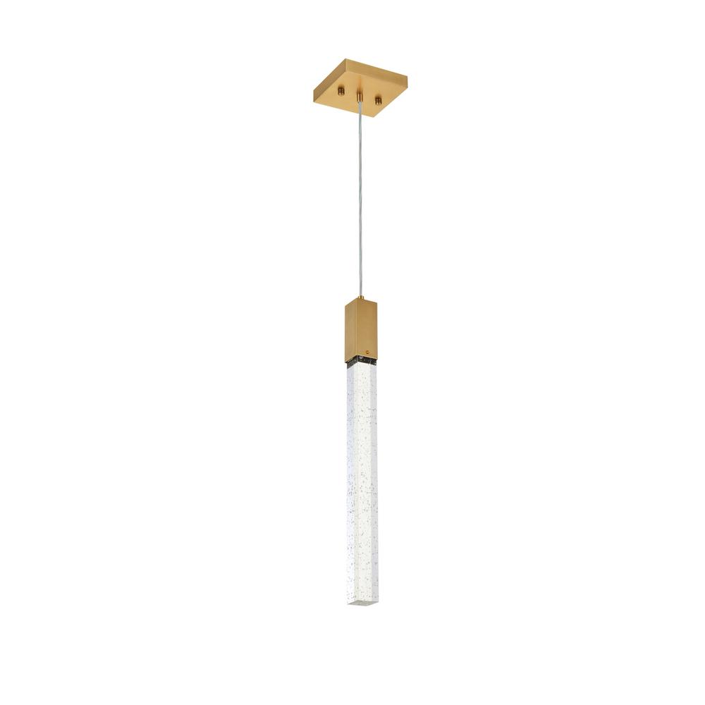 Weston 1 light pendant in satin gold. Picture 6